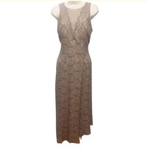 Night Way Taupe Lace Dress